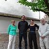 Freuen sich auf das Festival: (von links) Hilde von Massow, Lukas Senn, Milena Wilke und Wolfgang Wüster im Klosterhof