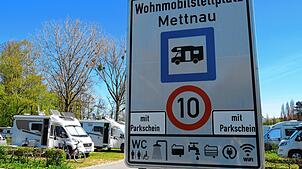 Die Radolfzeller Wohnmobilstellplätze (hier auf der Mettnau) sorgten 2024 für weniger Übernachtungen als im Vorjahr – ebenso wie andere ...