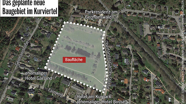 Diese freie Wiese zwischen Oberförster-Ganter-Straße (rechts), Farnweg (unten) und Germanstraße (links) will die Stadt jetzt für eine ...