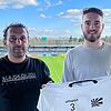 Willkommen in Villingen: FC 08- Sportvorstand Arash Yahyaijan (links) und Neuzugang Nico Rodewald.