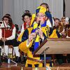 Die neue Symbolfigur der Meßkircher Fasnet: Der Petter Letzkopf, Patrick Hanser, zückt in seiner gesungenen Antrittsrede die Klarinette.