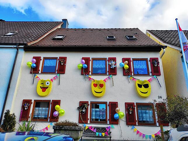 Fastnachtsdeko Zoznegger Straße, Stockach