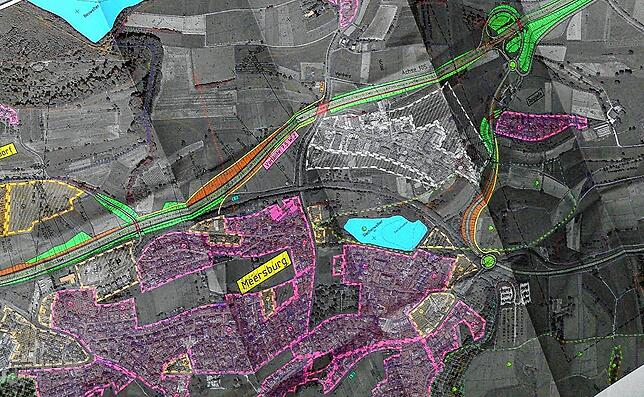 Die Verkehrsplanung für den Bereich nördlich des Bodensees reichen weit zurück. Hier etwa die Skizzen für den einstigen Planfall 7.5.