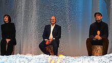 Festspielintendantin Elisabeth Sobotka, Festspielpräsident Hans-Peter Metzler und Regisseur Phillipp Stölzl (von links nach rechts) ...