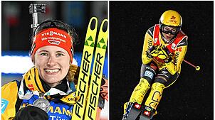 Es war eine der Überraschungen der Biathlon-WM 2024: Janina Hettich-Walz (linkds) gewann Silber. Daniela Maier konnte in Val Thorens ...