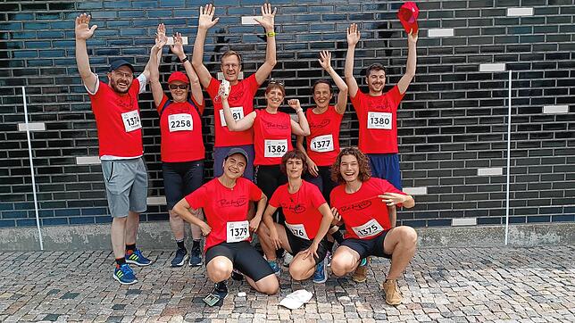 Das Refugio-Lauf Team (von links oben): Christoph Brach, Ruth Holtzhauer, Frank Sohr, Jhana Van Stipelen, Susanne Gehringer, Yannick ...