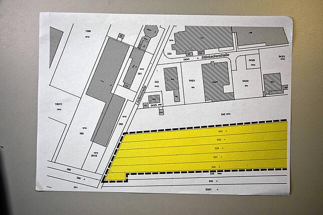 Der Lageplan für das geplante Gewerbegebiet Stöckacker II in Wallbach.