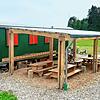 Beim Infotag über einen möglichen Waldkindergarten in Grafenhausen wurde ein großformatiges Foto vom Waldkindergarten Lottstetten ...
