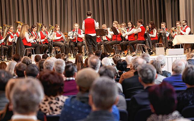 Der Musikverein Bankholzen sorgte für die musikalische Untermalung des Neujahrsempfangs in Moos.