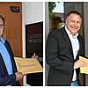 Links der Hohenfelser Bürgermeister Florian Zindeler und rechts der Eigeltinger Bürgermeister Alois Fritschi.