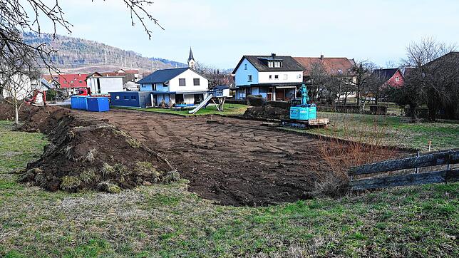 Tiefbauarbeiten im Neubaugebiet Höllstein in Gurtweil Ende Januar. Viel Bauland hat die Stadt Waldshut-Tiengen nicht mehr zu bieten.