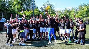 Große Freude beim Türk. SV Konstanz nach dem 5:1-Erfolg gegen den TV Konstanz.