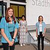 Freuen sich über die Annahme ihrer Vorschläge für neue Jugend-Treffpunkte: Die Jugendlichen Hannah Satow, Verena Maurer, Hasret Cicek ...