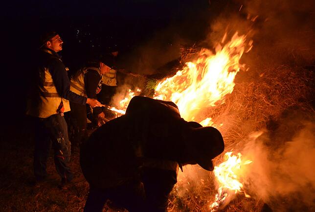 Bild 20: Markdorfer Funkenfeuer: So läuft der Aufbau – erste Eindrücke in Bildern