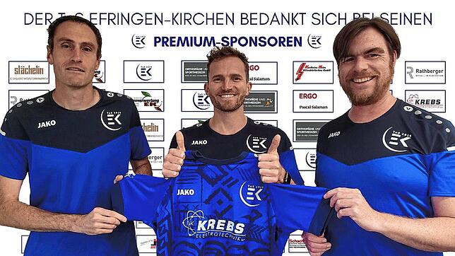 Trainersuche abgeschlossen: Vorstand Sport Stefan Hilpüsch (Mitte) freut sich, dass Daniel Slabi (rechts) und Bernd Krebs künftig die ...