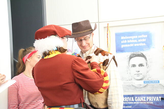 Bild 7: Narren besuchen den SÜDKURIER in Radolfzell