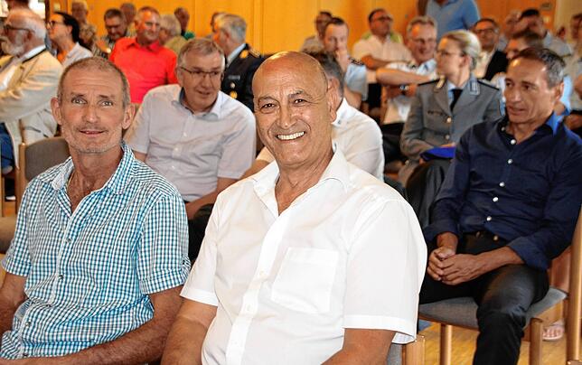 Der Traditionsverband Artillerieregiment 10 hatte mehr als 130 Gäste eingeladen, darunter Oberarzt Taibi El-Amrani (rechts) und Günter ...