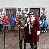 Nach einem kräftigen verbalen Schlagabstausch, einigten sich Bürgermeister Frank Harsch (links) und Narrenpräsident Sigmar Hägele über ...