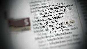 Das Wort Schöffin im Duden. Eine Villingerin erzählt vom Alltag des Laienamtes in der Rechtsprechung.
