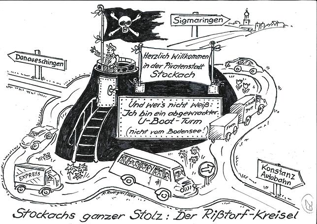 Ein U-Boot-Turm auf dem Rißtorfkreisel? Das hätte sich Rainer Stolz laut SÜDKURIER-Berichten aus den frühen 2000er-Jahren als ...
