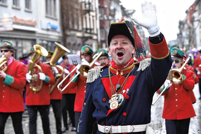 Mario Mosbacher und die Stadtharmonie: Können die Musiker ihre Stimmungsmusik aus dem Jahr 2020 auch zur Fasnet 2022 präsentieren? Bild: ...