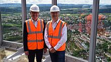 Sie genießen die Aussicht von der 232 Meter hohen Aussichtsplattform über Rottweil, den Schwarzwald bis zu den Schweizer Alpen. ...