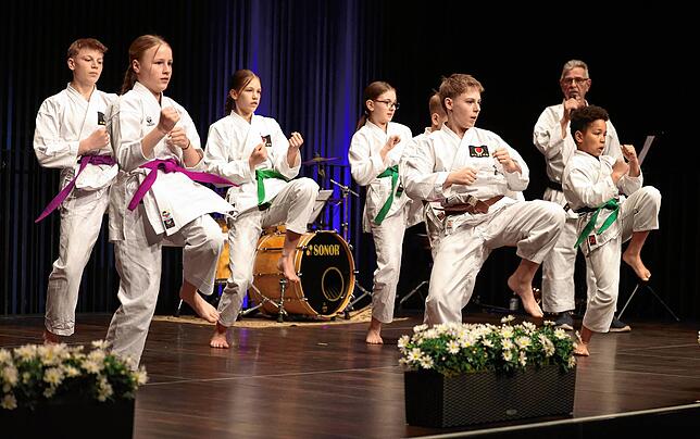 Beeindruckende Vorstellung der Karatekas der JKA Traditionell Donaueschingen, die auch zahlreiche Ehrungen beim Bürgerempfang bekamen.