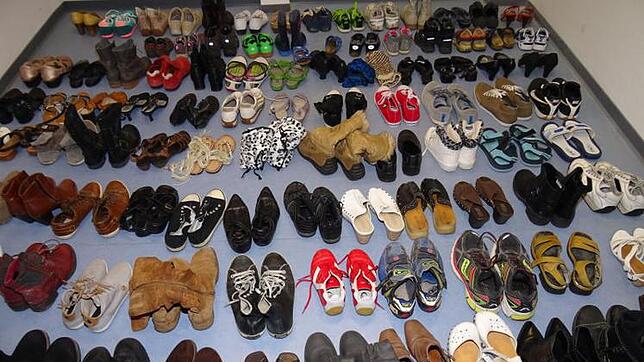 Noch stehen die Schuhe in der Caritaszentrale in Sigmaringen. Dioch kommende Woche sind sie bei einer Aktion zum Thema „Häusliche ...