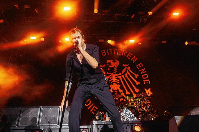 Sänger Campino von der Band „Die Toten Hosen“ beim langersehnten Auftritt in Schaffhausen.