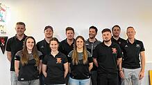 Der Vorstand (von links): Carsten Eschbach (Kassierer), Marie Kaiser (Beisitzerin), Marco Schlachter (Vorsitzender), Silja Schöneck ...
