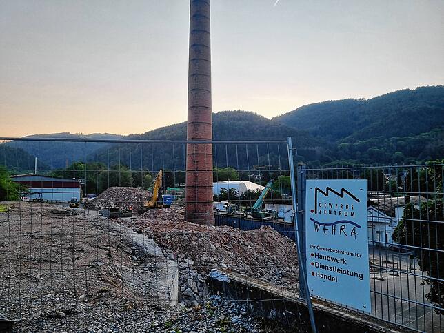 Abrissarbeiten im Wehraareal in Wehr am 6. August 2025.