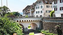 Die Brücke am Obertor muss saniert werden. Für die Arbeiten wird der Zugang für den Verkehr für vier Monate gesperrt. Fußgänger und ...