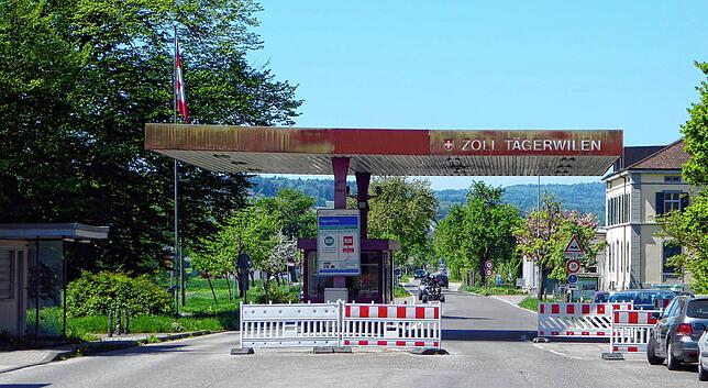 Der Grenzübergang von Konstanz nach Tägerwilen.