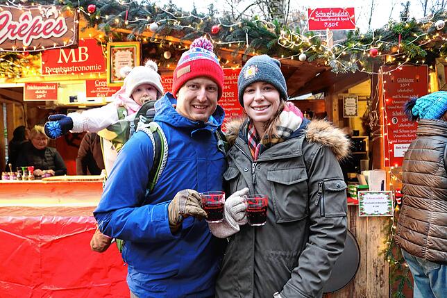 Aus Nürnberg kommen die Familie Lichtfuss mit Mutter Jessica, Vater Brad und der kleinen Euse angereist.