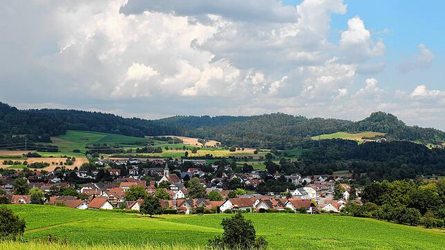 Der Blick vom Herpele aus auf Nenzingen
