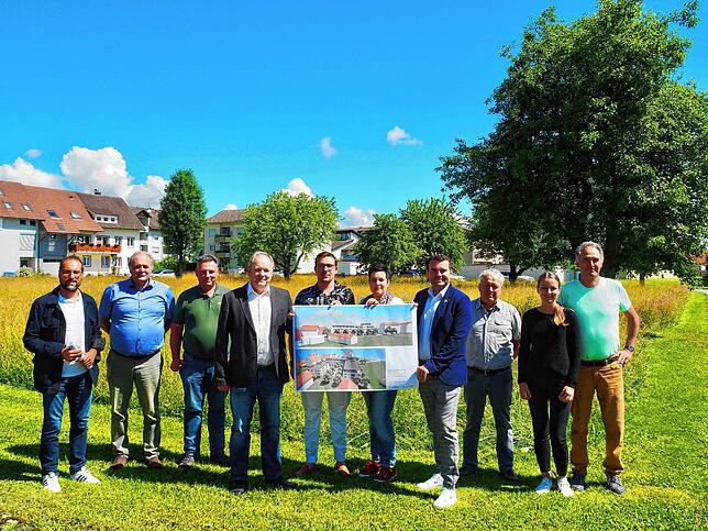 Zwischen Gärtnereistraße und Sägereistraße plant die Gemeinde Lottstetten 38 Mietwohnungen zu bauen, um preisgünstigen Wohnraum zu schaffen.