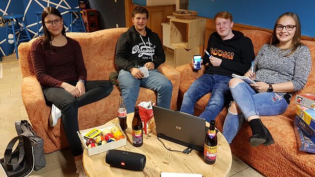 Sie bilden das Jugendraumteam in Behla (von links): Lara Buhl, Philipp Guthmann, Laurin Storz und Mavie Bogenschütz