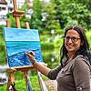 Den Urlaub festhalten: Malerin und Dozentin Elena Romanzin lädt zur Sommerakademie unter freiem Himmel ein.