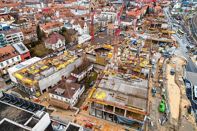 Es geht sichtbar voran beim Cano: Nach dem Erdgeschoss nimmt das erste Stockwerk Gestalt an.