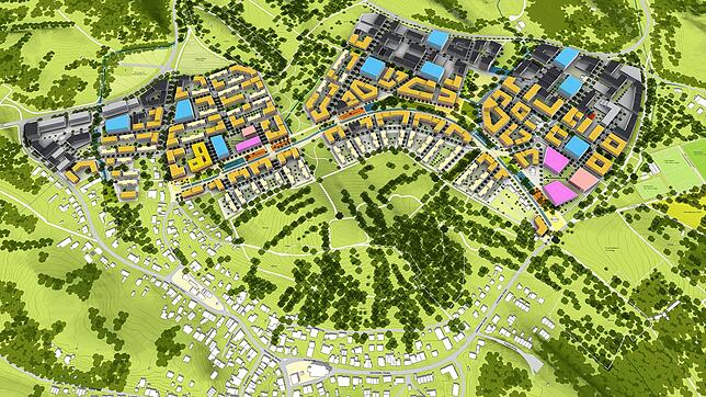 So soll es am Hafner einmal aussehen: Am Konstanzer Stadtrand entsteht ein ganz neues Stadtviertel. In der Visualisierung der ...