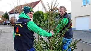 Die Funkenbuben Bambergen sammeln Weihnachtsbäume nicht nur in dem Überlinger Teilort, sondern auch in größeren Strahlen im Stadtgebiet. ...