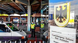 Die Bundespolizei bei einer Kontrolle am Autobahngrenzübergang Weil am Rhein. (Symbolbild) Hier war für einen 24-jährigen ...