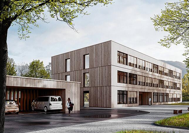 Das neue Behördengebäude des Baureferat Süd des Regierungspräsidiums Freiburg.