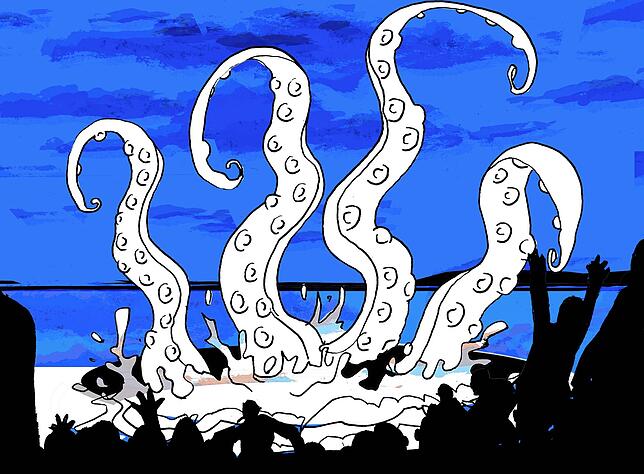 Bild 4: So könnte es auch aussehen: Illustrator Thilo Rothacker entwirft vier alternative Bühnenbilder für die Bregenzer Festspiele