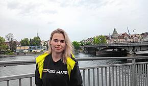Erika Andrilionyte, auch als Erika Jaand bekannt, kann sich am Tag vor ihrer Abfahrt noch gar nicht vorstellen, ihre Tour auf den Rhein ...
