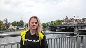 Erika Andrilionyte, auch als Erika Jaand bekannt, kann sich am Tag vor ihrer Abfahrt noch gar nicht vorstellen, ihre Tour auf den Rhein ...