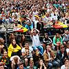 (Archivbild) Zusammen jubeln, gemeinsam leiden – das macht das Public Viewing (wie hier 2018 im Biergarten am Seerhein) auch für die ...