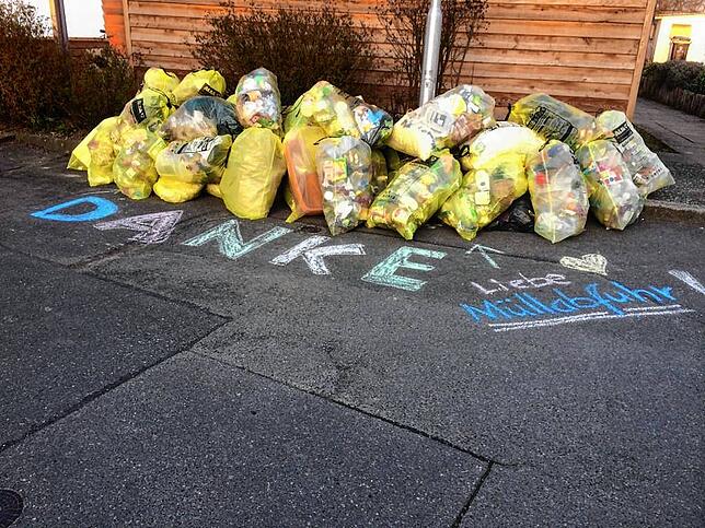 Diese nette Geste wurde im Riefweg in Friedrichshafen gefunden.