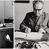 Das war einst der Blick auf den Schreibtisch des Waldshuter Landrats (links). Rechts: Polizeihauptmeister Emil Tröndle (1909-1993) an ...