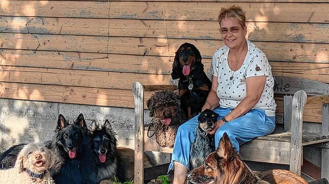Hundetrainerin Daniela Salg aus dem Schopfheimer Ortsteil Gersbach mit ihren zertifizierten Hunden. Foto: Eva Wollweber